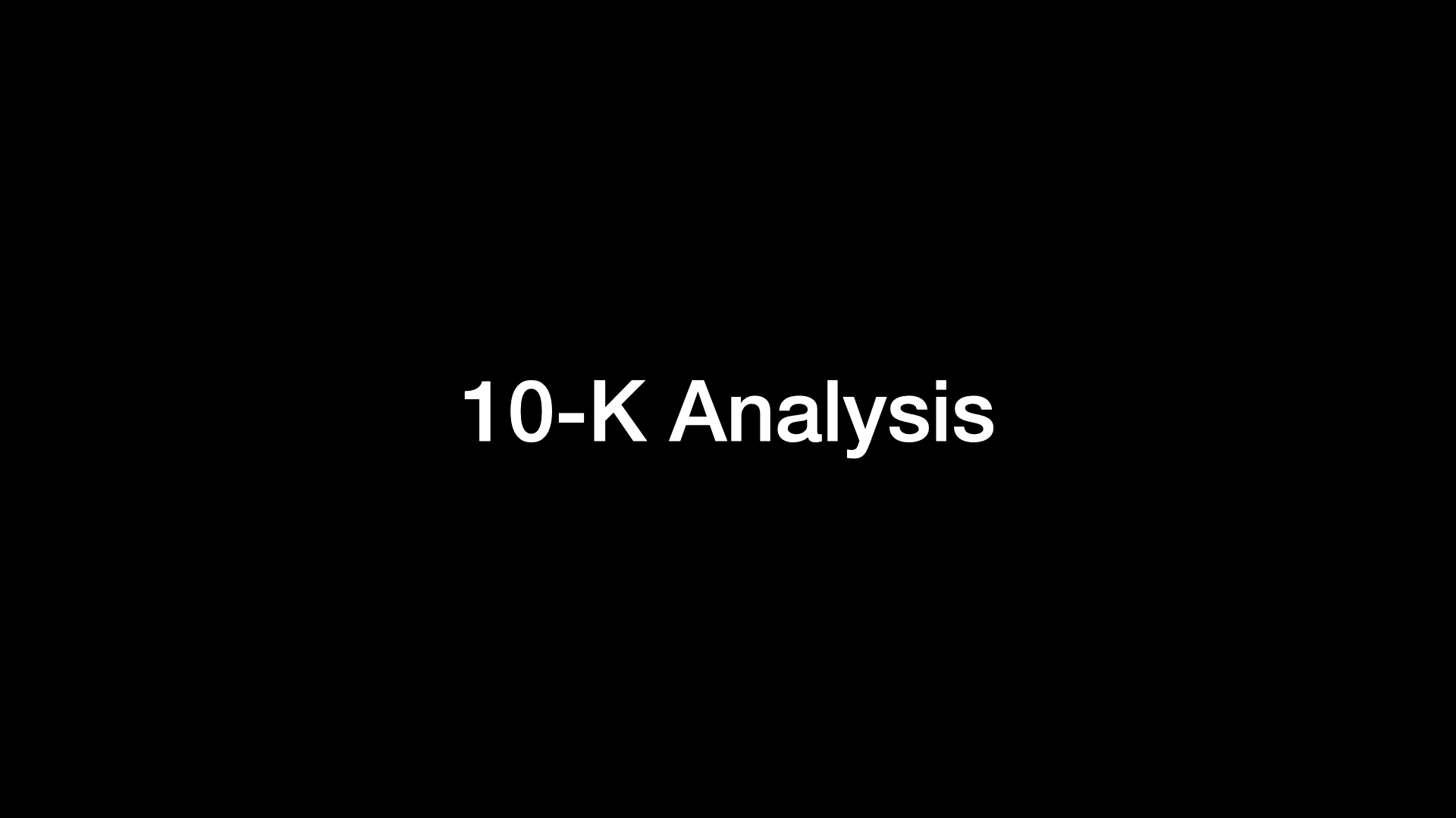 10-K Analysis 